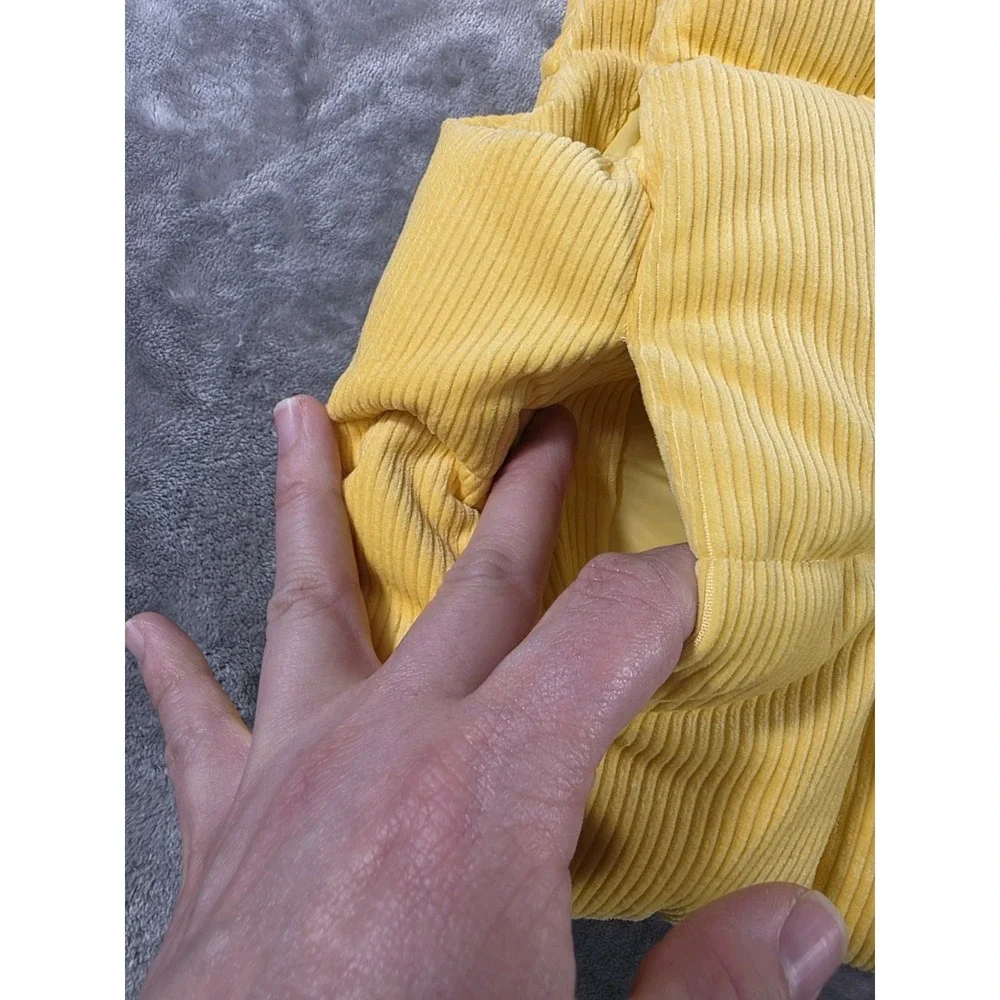NWOT Ralph Lauren Puffer Down Filled Corduroy Vest Jacket‎ Baby 12M Yellow